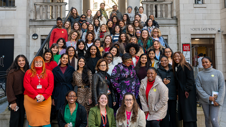Attendees at the Women Entrepreneurs Retreat 2025 posing for a group photo.